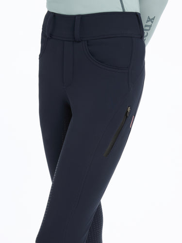 Buy the LeMieux Navy Young Rider Ella Winter Breggings | Online for Equine