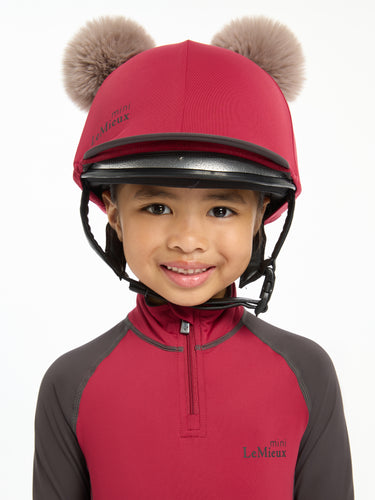 Buy the LeMieux Ember Mini Double Pom Hat Silk | Online for Equine