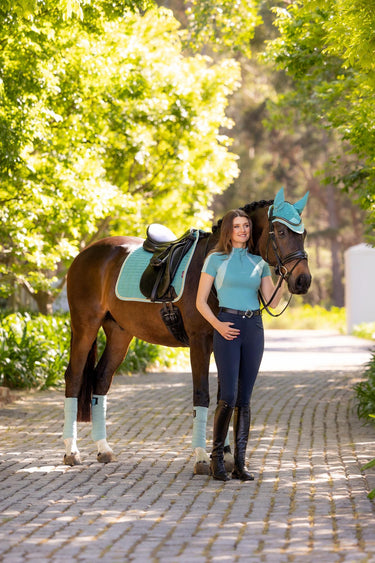 Buy LeMieux Suede Dressage Square Lagoon | Online for Equine