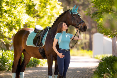 Buy LeMieux Suede Dressage Square Lagoon | Online for Equine