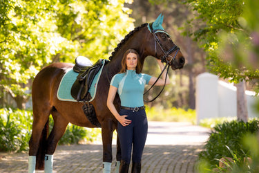 Buy LeMieux Suede Dressage Square Lagoon | Online for Equine