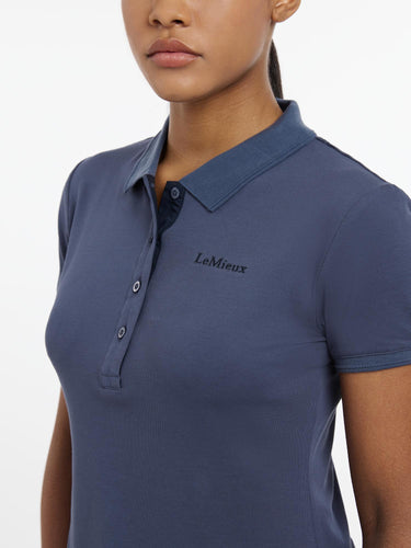 Buy LeMieux Ladies Classique Polo Shirt Dusk Blue | Online for Equine