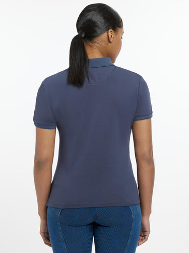 Buy LeMieux Ladies Classique Polo Shirt Dusk Blue | Online for Equine