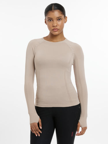 Buy LeMieux Ladies Britney Seamless Long Sleeve Top Almond | Online for Equine