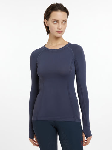 Buy LeMieux Ladies Britney Seamless Long Sleeve Top Dusk Blue | Online for Equine