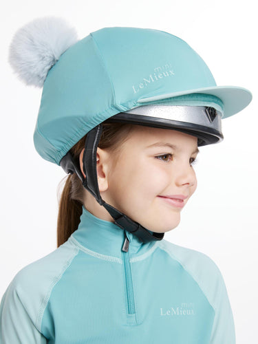 Buy LeMieux Young Rider Mini Double Pom Hat Silk Lagoon | Online for Equine