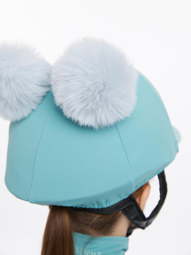 Buy LeMieux Young Rider Mini Double Pom Hat Silk Lagoon | Online for Equine