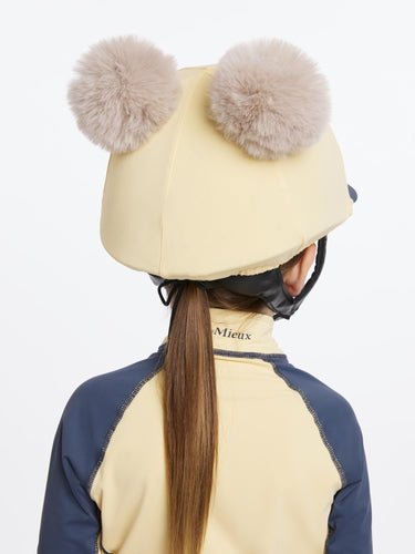 Buy LeMieux Young Rider Mini Double Pom Hat Silk Mimosa | Online for Equine