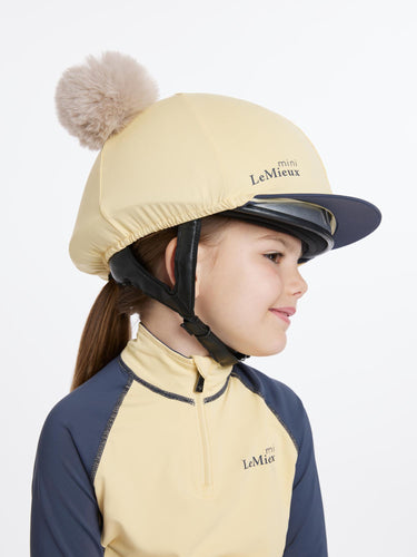 Buy LeMieux Young Rider Mini Double Pom Hat Silk Mimosa | Online for Equine