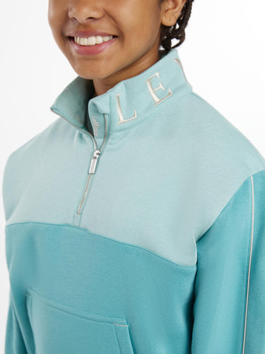 Buy LeMieux Young Rider Kate Quarter Zip Sweat Lagoon | Online for Equine