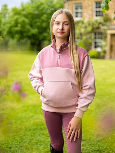 Buy LeMieux Young Rider Kate Quarter Zip Sweat Blossom | Online for Equine