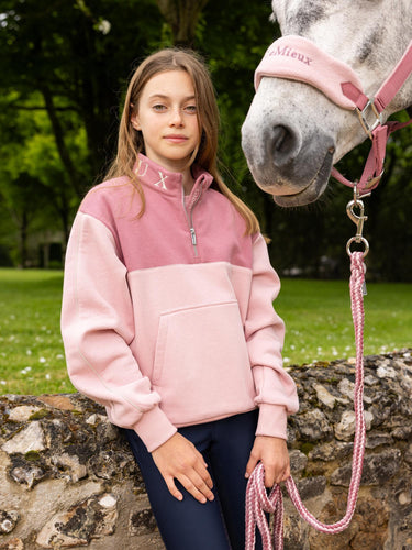 Buy LeMieux Young Rider Kate Quarter Zip Sweat Blossom | Online for Equine