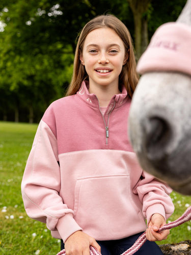 Buy LeMieux Young Rider Kate Quarter Zip Sweat Blossom | Online for Equine