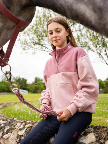 Buy LeMieux Young Rider Kate Quarter Zip Sweat Blossom | Online for Equine