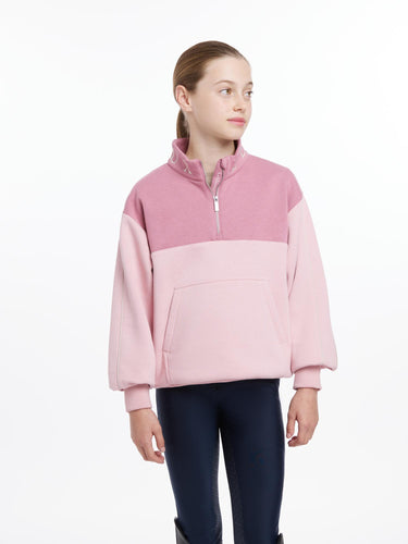 Buy LeMieux Young Rider Kate Quarter Zip Sweat Blossom | Online for Equine