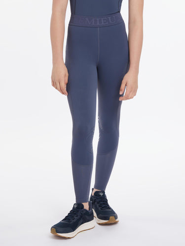 Buy LeMieux Young Rider Lizzie Mesh Legging Dusk Blue | Online for Equine