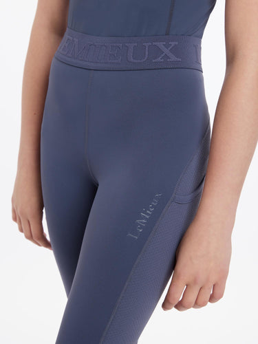 Buy LeMieux Young Rider Lizzie Mesh Legging Dusk Blue | Online for Equine