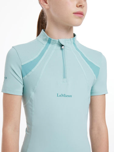 Buy LeMieux Young Rider Short Sleeve Mia Mesh Base Layer Aqua | Online for Equine