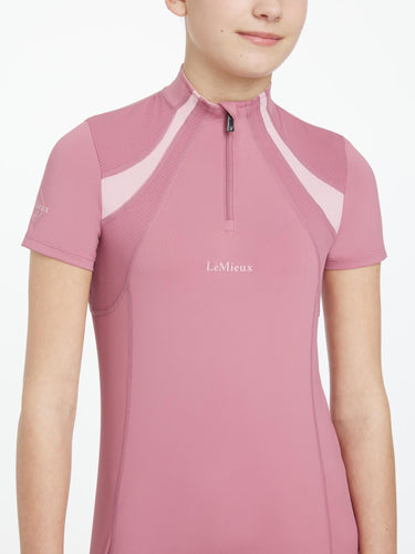 Buy LeMieux Young Rider Short Sleeve Mia Mesh Base Layer Peony | Online for Equine