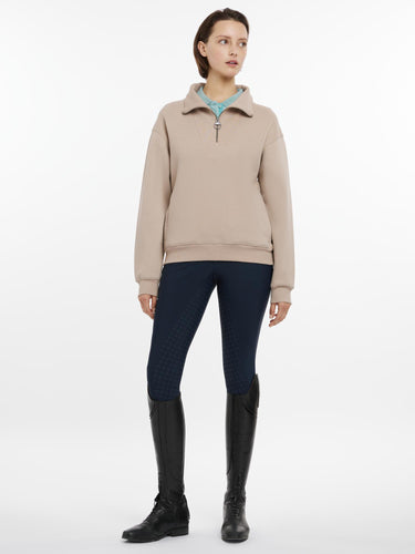 Buy LeMieux Ladies Keira Quarter Neck Sweat Almond | Online for Equine