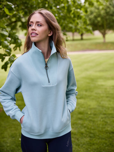 Buy LeMieux Ladies Keira Quarter Neck Sweat Aqua | Online for Equine