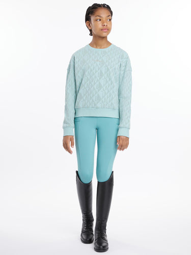 Buy LeMieux Young Rider Clea Crew Sweat Aqua | Online for Equine