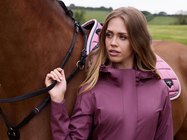 Buy LeMieux Ladies Isla Short Waterproof Jacket Rosewood | Online for Equine