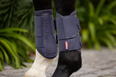 Buy LeMieux Arika Mesh Brushing Boots Dusk Blue | Online for Equine