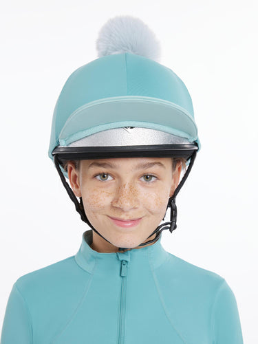 Buy LeMieux Pom Hat Silk Lagoon/Aqua | Online for Equine