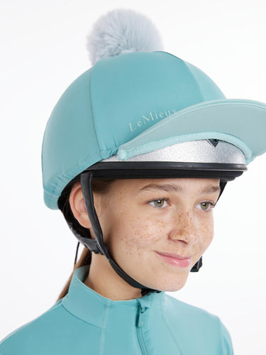 Buy LeMieux Pom Hat Silk Lagoon/Aqua | Online for Equine