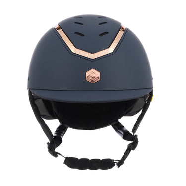 Buy Charles Owen EQX Kylo Navy Matte & Rose Gold Adjustable Riding Hat| Online for Equine