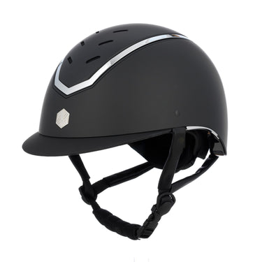 Charles Owen EQX Kylo Black Matte & Silver Adjustable Riding Hat