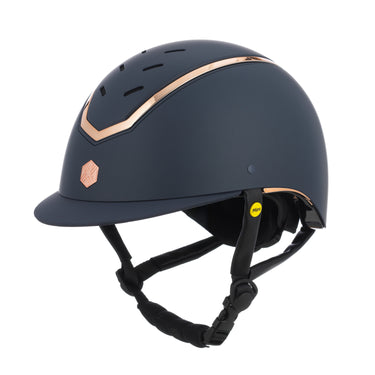 Charles Owen EQX Kylo Navy Matte & Rose Gold MIPS Adjustable Riding Hat