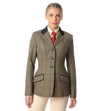 Equetech Green Ladies Launton Deluxe Tweed Riding Jacket