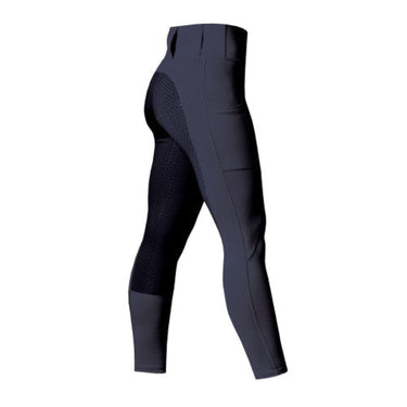 Buy the Equetech Navy Luxe Crystal Winter Thermal Riding Tights | Online for Equine