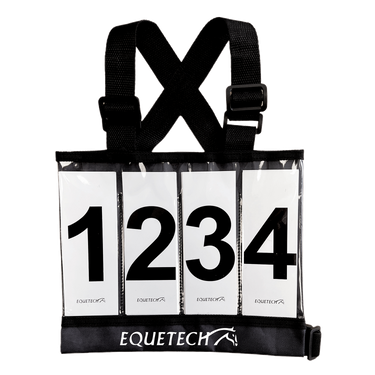 Equetech Black Children's Mini Eventing Cross Country Number Bib