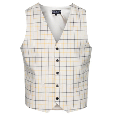 Buy Equetech Men's Gold / Black Classic Tattersall Check Waistcoat | Online for Equine