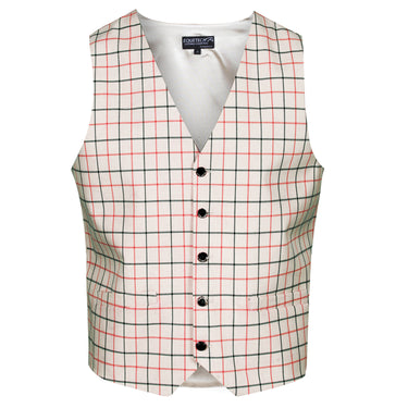 Buy Equetech Men's Red / Black Classic Tattersall Check Waistcoat| Online for Equine