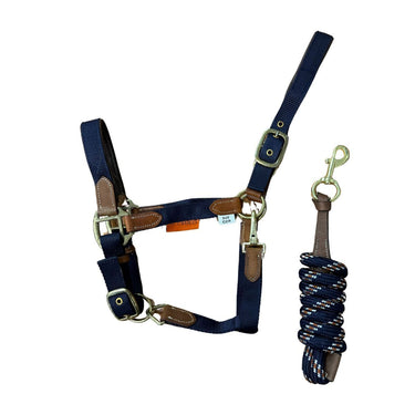 Cameo Equine Performance Leather Point Headcollar & Leadrope