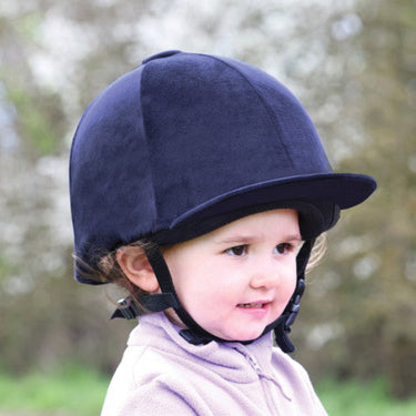 Buy the Equetech Premium Navy Velvet Show Hat Silk | Online for Equine