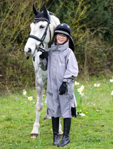 Buy the Equicoat Grey Kids Reincoat Lite | Online for Equine