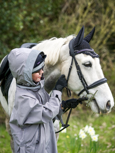 Buy the Equicoat Grey Kids Reincoat Lite | Online for Equine