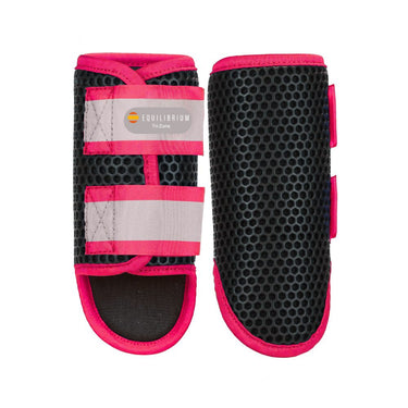 Buy the Equilibrium Breathable Tri-Zone Fluorescent Pink Brushing Boots | Online for Equine