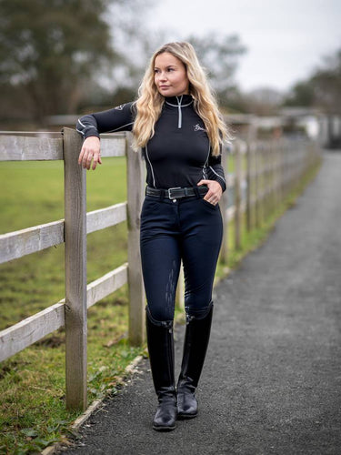 LeMieux Black Drytex Waterproof Breeches - UK 12