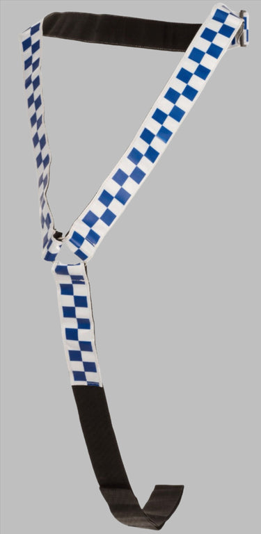 Equisafety Polite Reflective Neckband-Blue Check