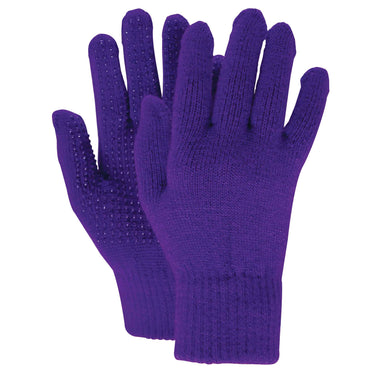 Dublin Dark Purple Childs Magic Pimple Grip Riding Gloves