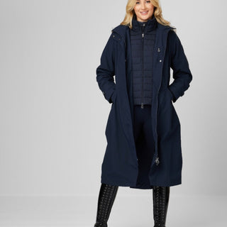 Buy the LeMieux Navy Amelie Waterproof Lightweight Riding Coat | Online for Equine