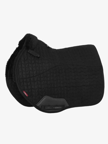 Buy LeMieux Merino+ Black / Black Half Lined EuroJump Square| Online for Equine