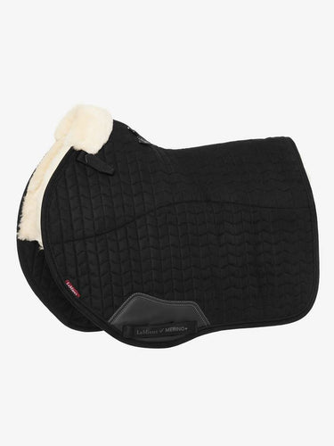 Buy LeMieux Merino+ Black / Natural Half Lined EuroJump Square| Online for Equine