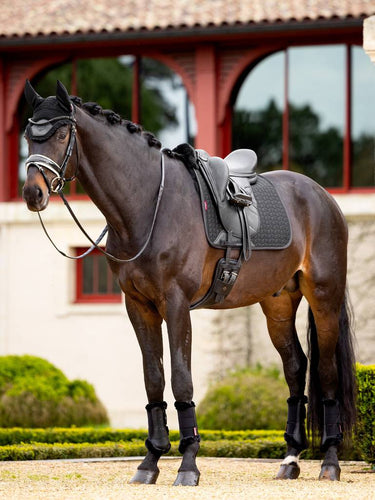 LeMieux Half Lined Black Merino+ Cotton Dressage Square